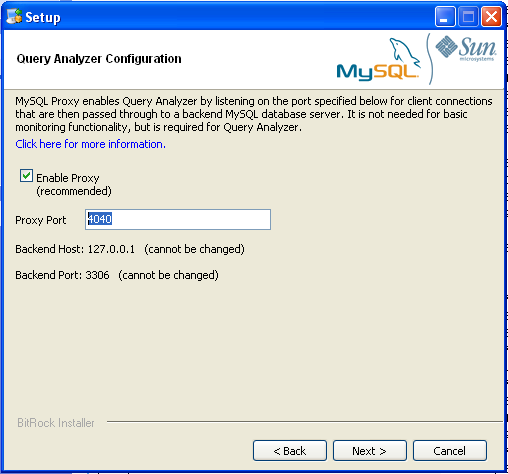 MySQL Enterprise Monitor: Installing
              Agent on Windows: Query Analyzer Configuration