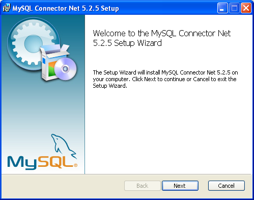 Connector/NET Windows Installer -
              Welcome 