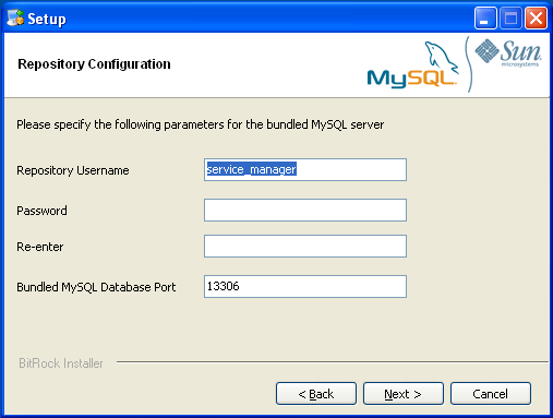 MySQL Enterprise Monitor: Installing
              Monitor on Windows: Repository Configuration